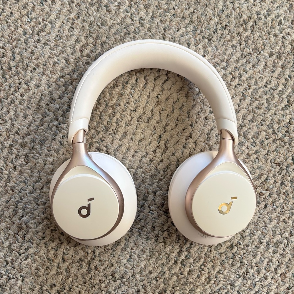 Anker Soundcore Space One Noise Cancelling Headphones | Latte Cream | Like New